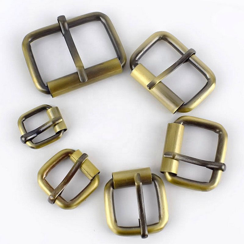 Metal Buckles for Belt Shoes Bag Strap Webbing Adjust Slider Roller Pin Buckle
