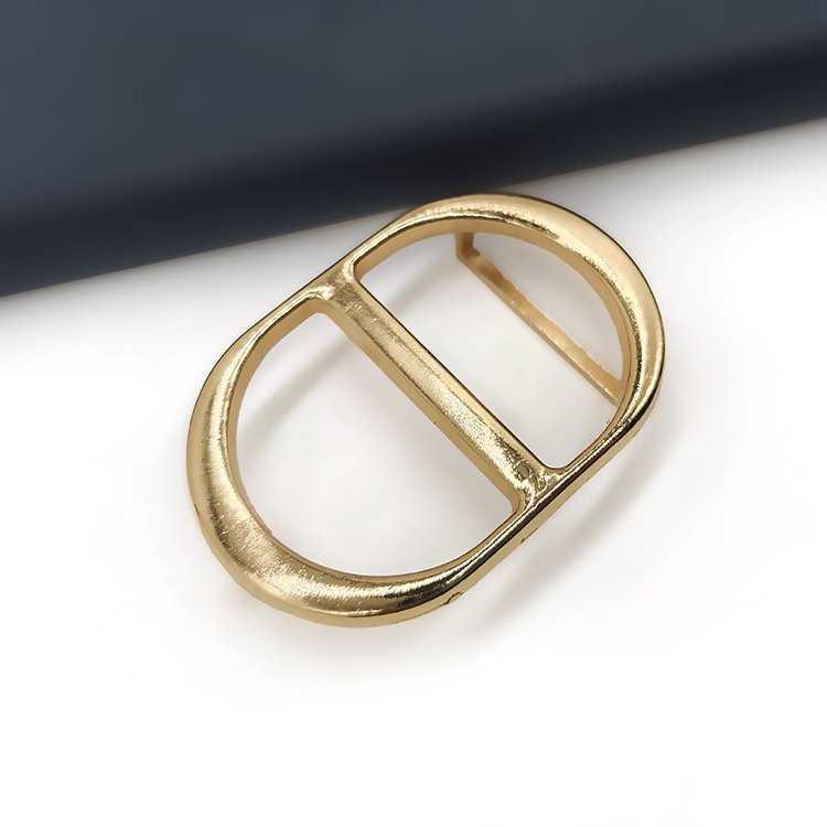 China Manufacturers Zinc Alloy Luggage Bag Strap Buckles 23mm Ring Shape Golden Metal Belt Buckles