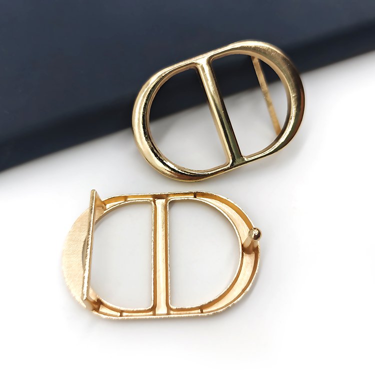 China Manufacturers Zinc Alloy Luggage Bag Strap Buckles 23mm Ring Shape Golden Metal Belt Buckles