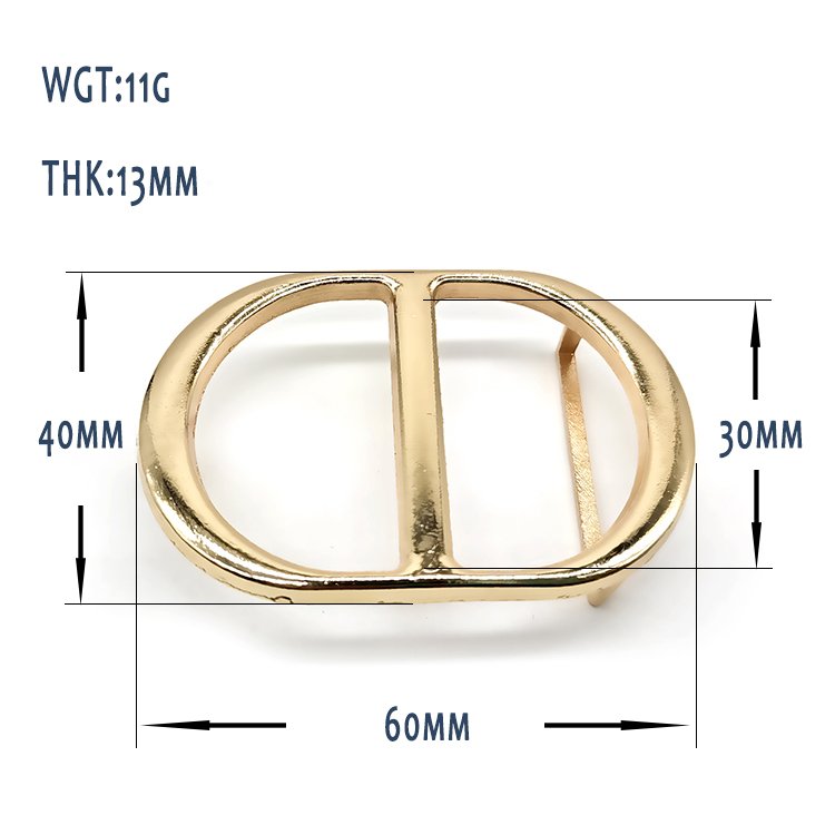 China Manufacturers Zinc Alloy Luggage Bag Strap Buckles 23mm Ring Shape Golden Metal Belt Buckles