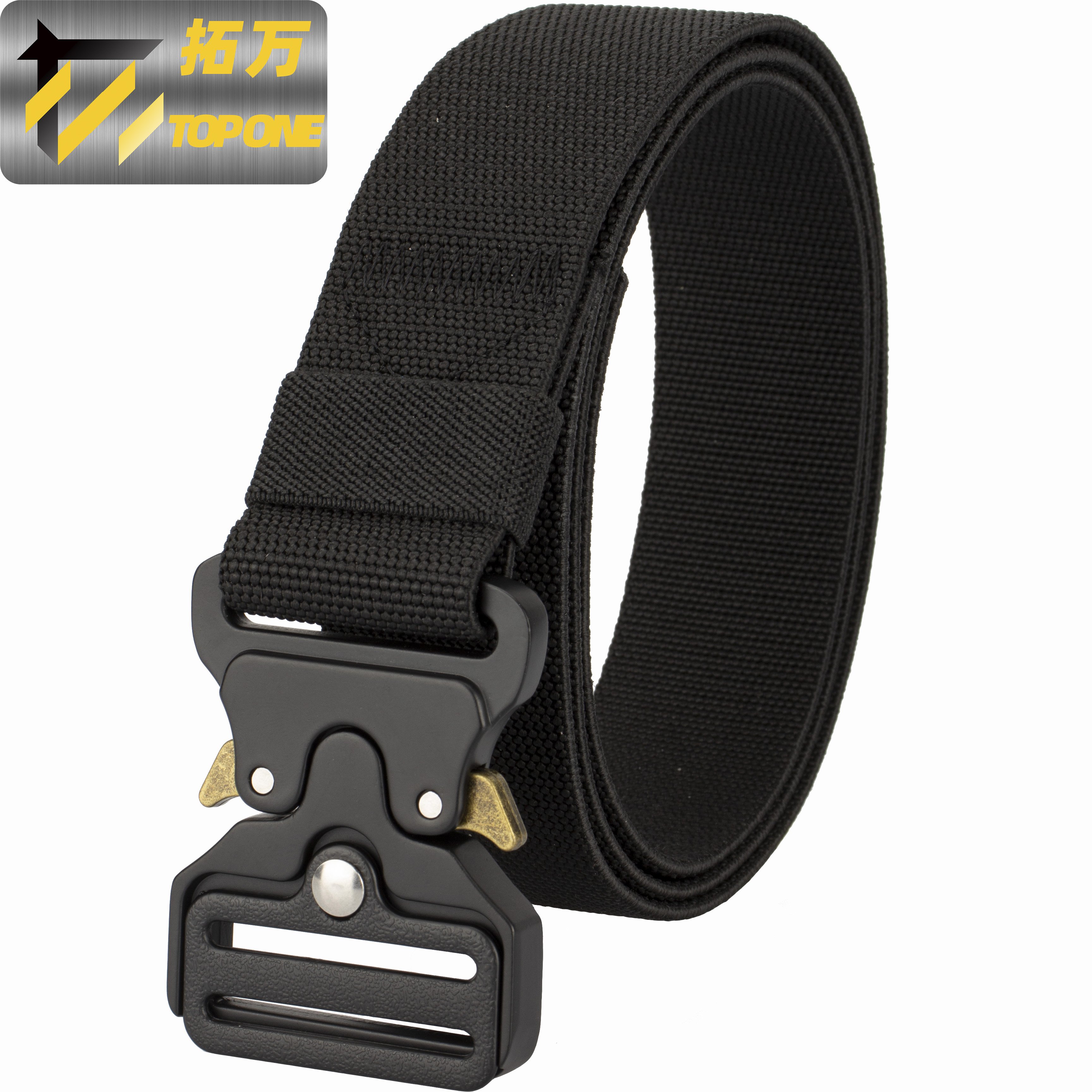 1.5' Al Alloy Buckle outdoor training Tactical Elastic Webbing Belts with Customized Logo