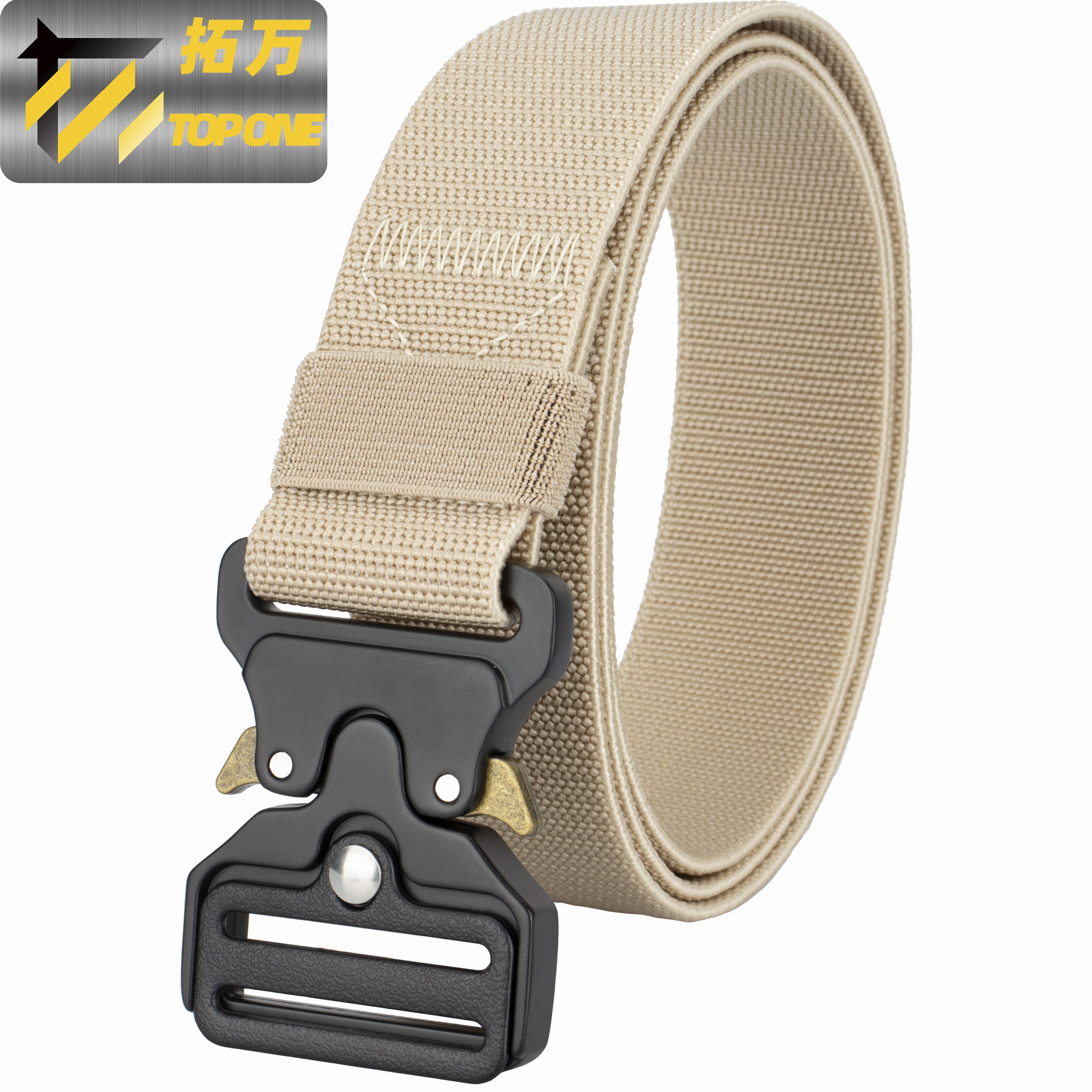 1.5' Al Alloy Buckle outdoor training Tactical Elastic Webbing Belts with Customized Logo