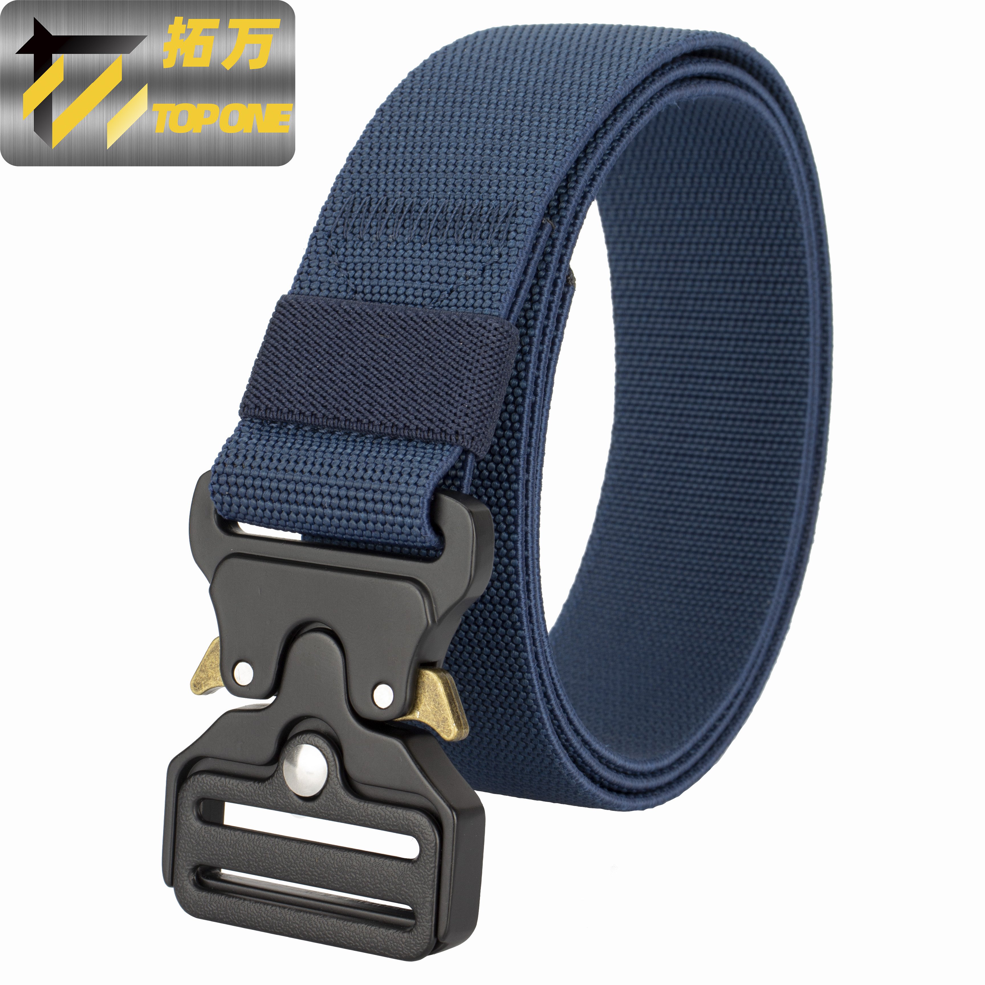 1.5' Al Alloy Buckle outdoor training Tactical Elastic Webbing Belts with Customized Logo