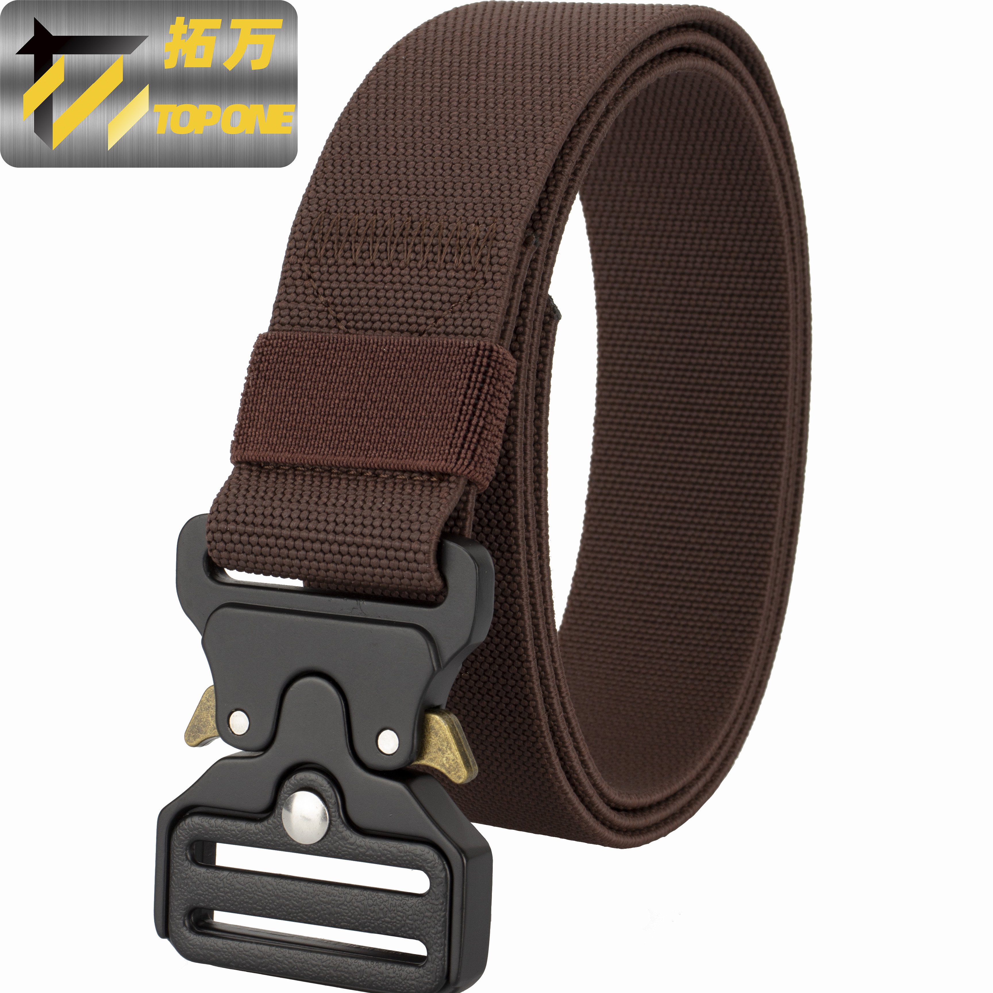 1.5' Al Alloy Buckle outdoor training Tactical Elastic Webbing Belts with Customized Logo