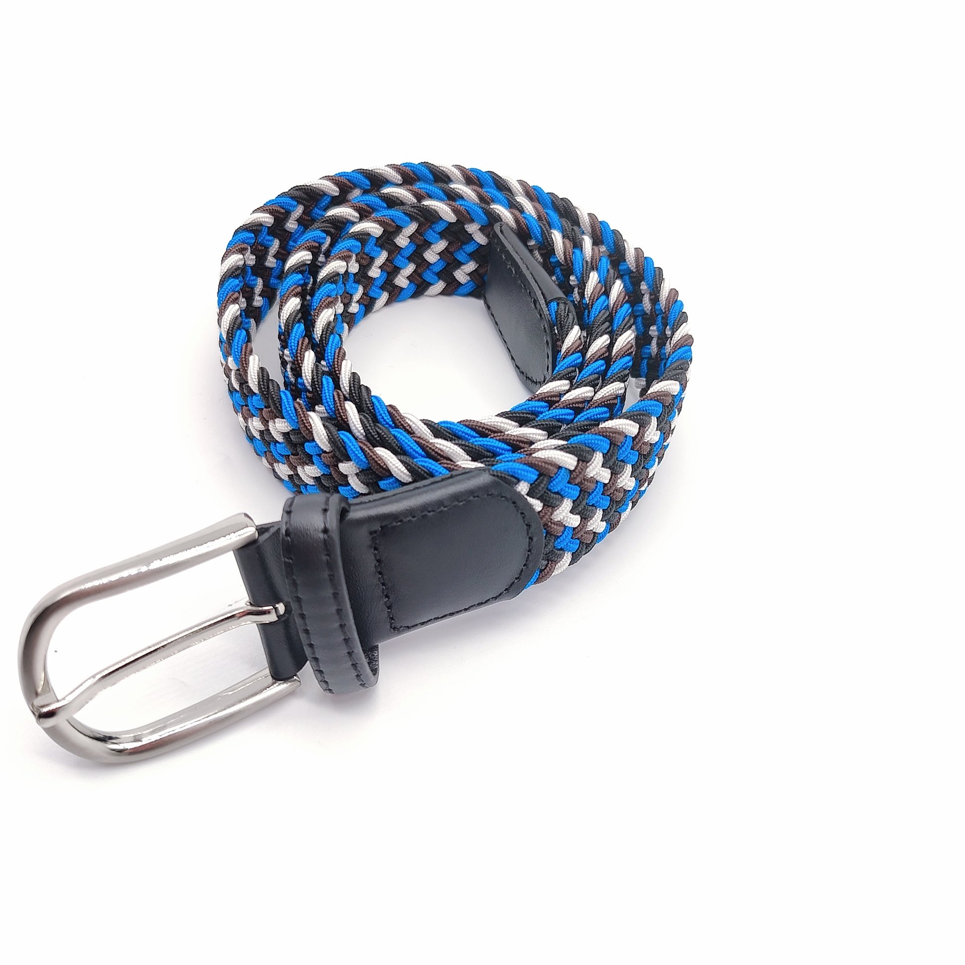 Unisex Woven Belts Young Student Pin Buckle Woven Belt Casual Canvas Elastic Expandable Braided Stretch Belt Plain Webbing Strap