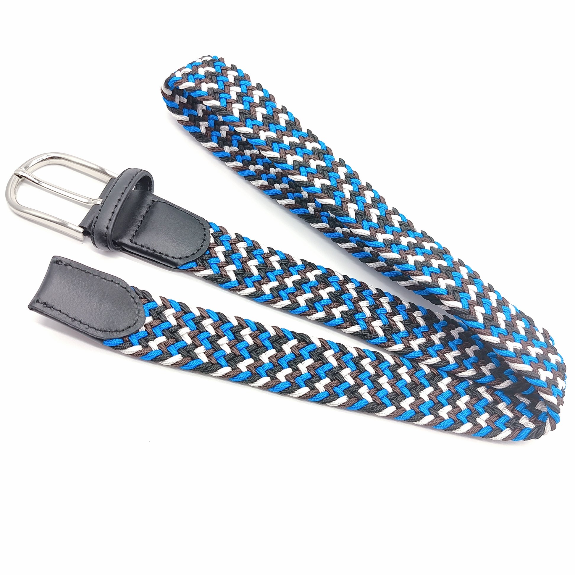 Unisex Woven Belts Young Student Pin Buckle Woven Belt Casual Canvas Elastic Expandable Braided Stretch Belt Plain Webbing Strap