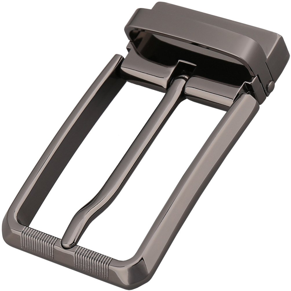 Brushed 3.5CM Rotating Zinc Alloy Metal Reversible Belt Pin Buckle LY35-5204