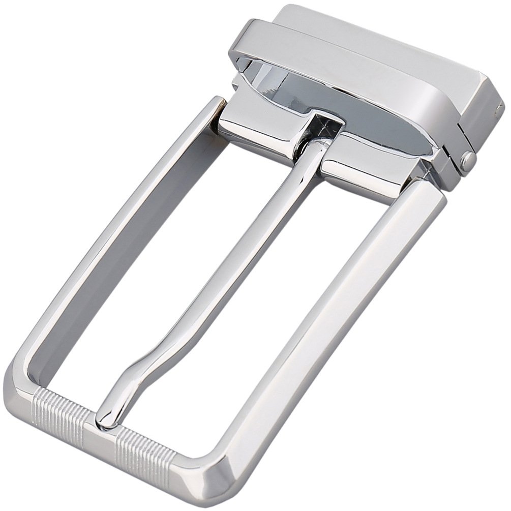 Brushed 3.5CM Rotating Zinc Alloy Metal Reversible Belt Pin Buckle LY35-5204