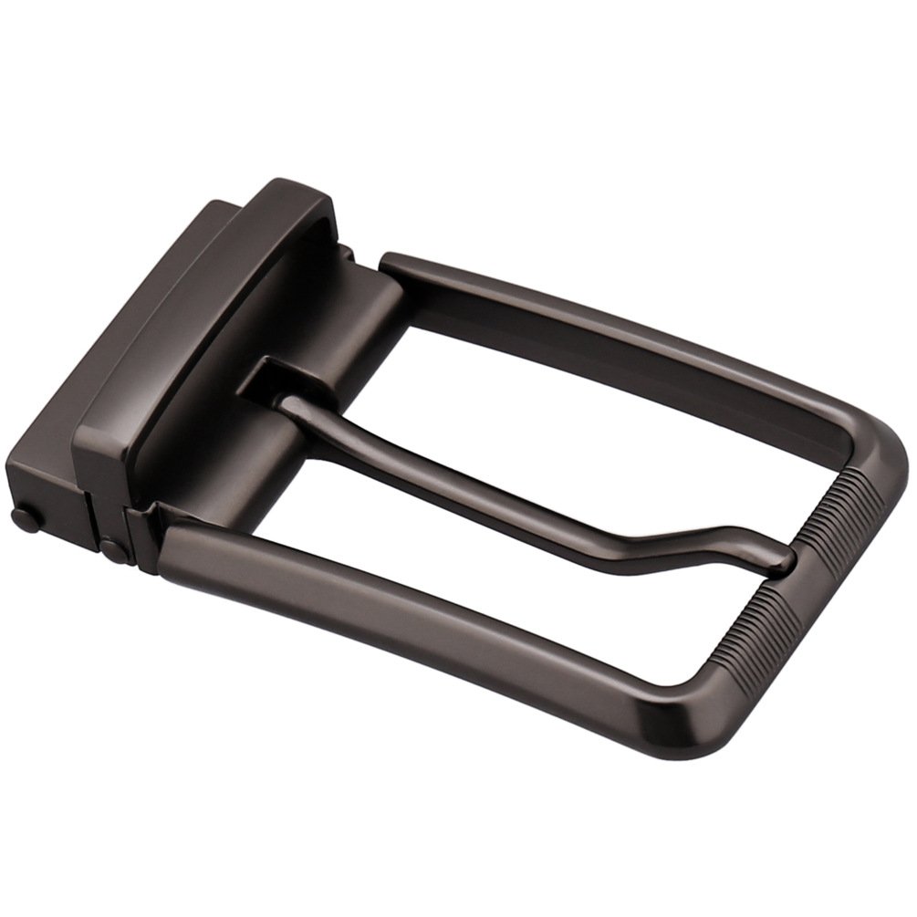 Brushed 3.5CM Rotating Zinc Alloy Metal Reversible Belt Pin Buckle LY35-5204