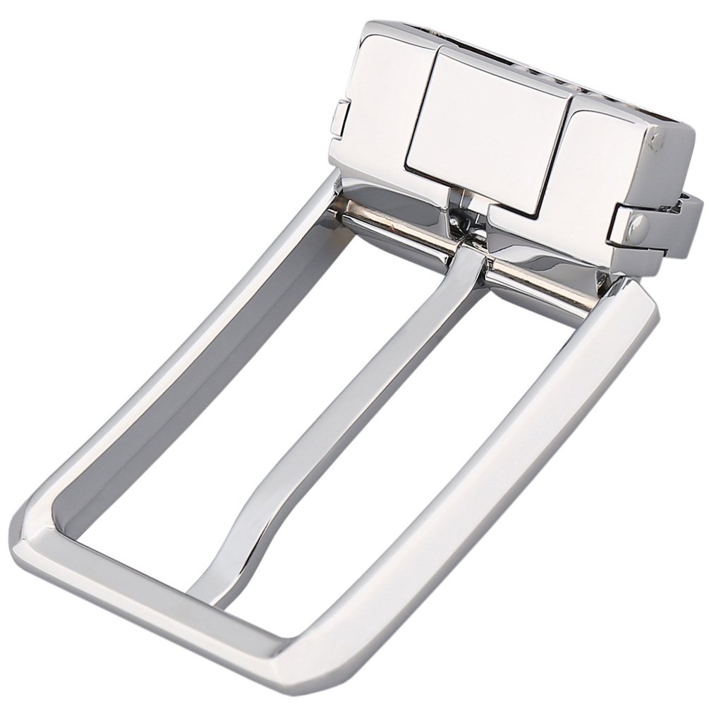 Brushed 3.5CM Rotating Zinc Alloy Metal Reversible Belt Pin Buckle LY35-5204