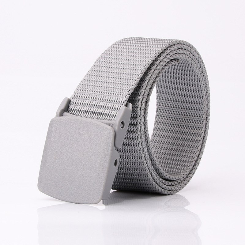 Fashionable Outdoor Leisure Nylon Canvas Belt with Plastic Buckle