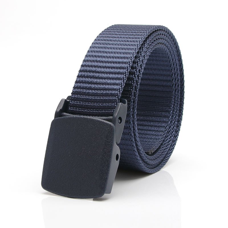 Fashionable Outdoor Leisure Nylon Canvas Belt with Plastic Buckle