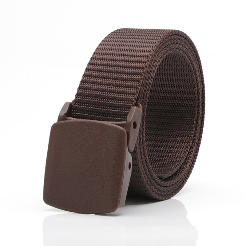 Fashionable Outdoor Leisure Nylon Canvas Belt with Plastic Buckle
