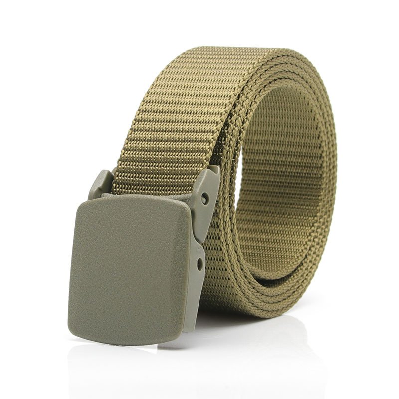 Fashionable Outdoor Leisure Nylon Canvas Belt with Plastic Buckle