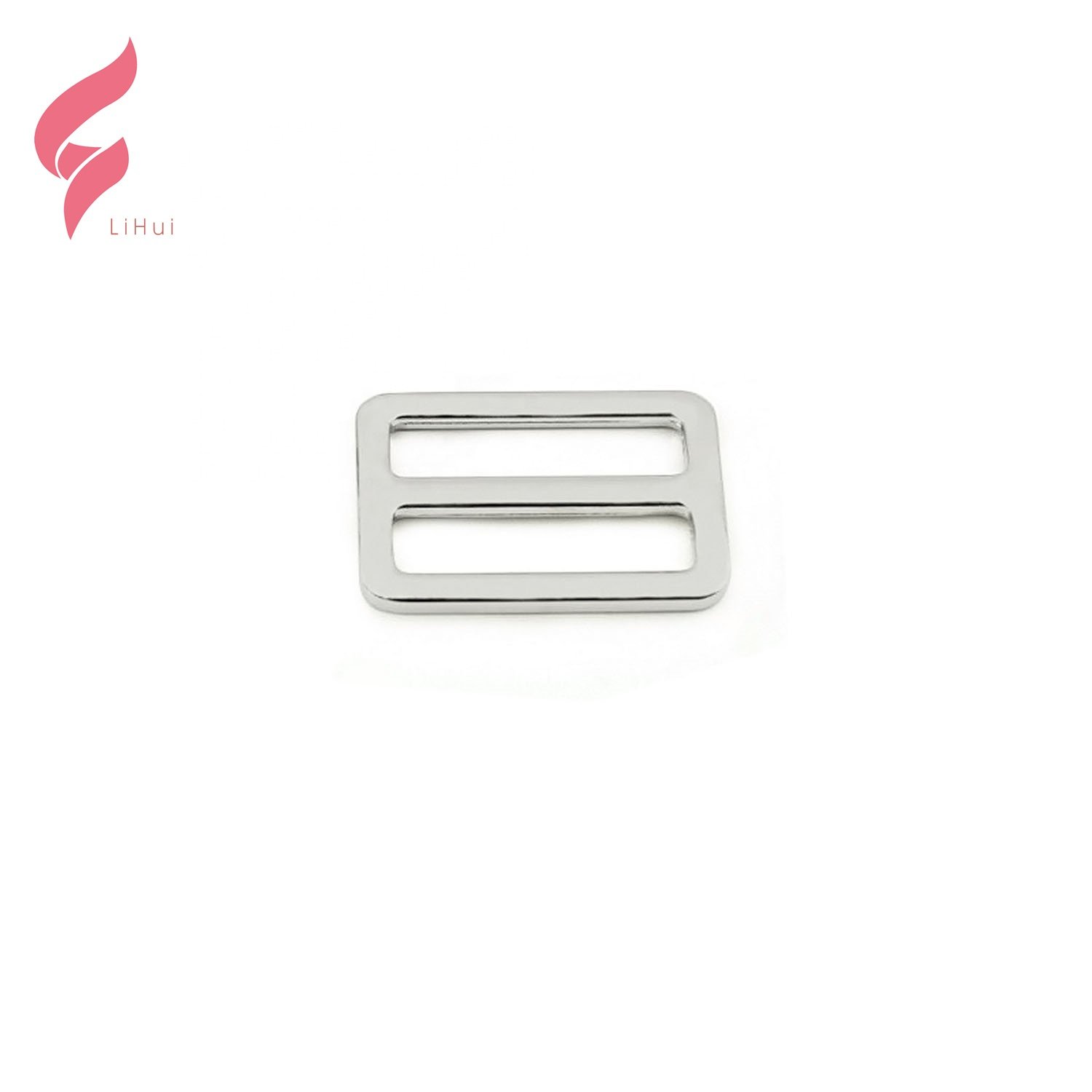 LiHui hardware 32mm 3 Bar triglide buckle adjuster metal tri-glide slider ring metal clip roller belt for handbags