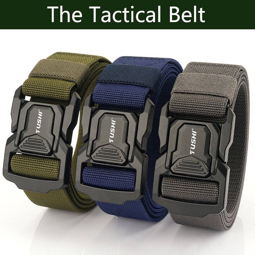 TUSHI Combat Belt Multi Functional Nylon Belt Canvas Fabric Thickened Double Layer Aluminum Alloy Buckle Tactical Belt Custom