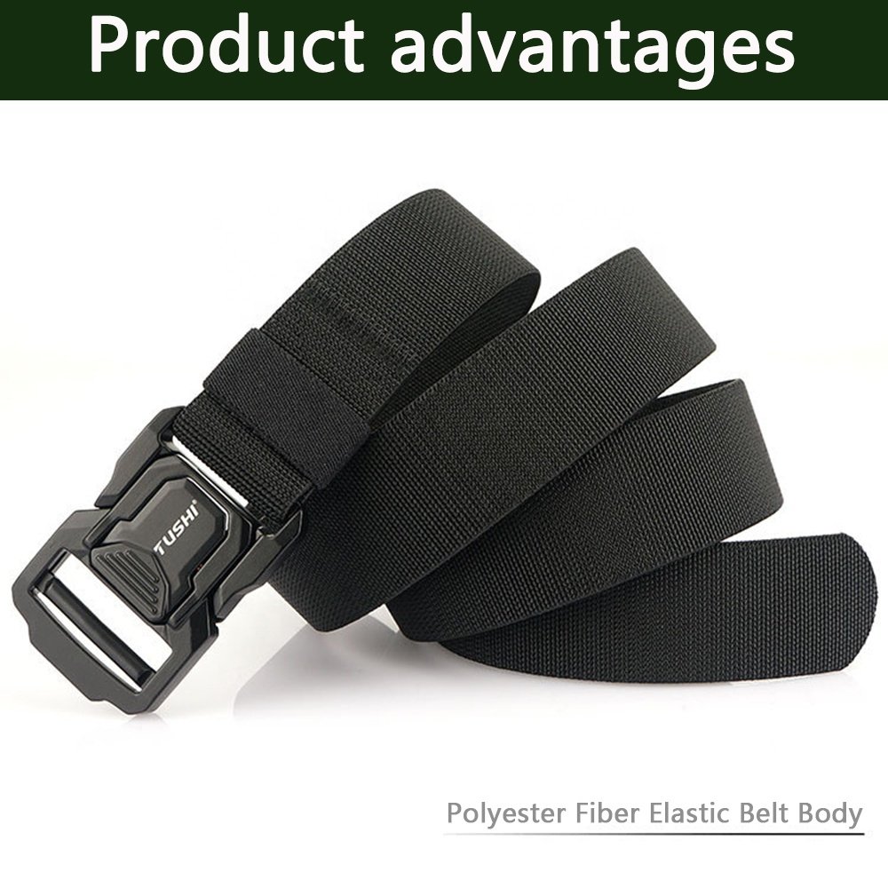 TUSHI Combat Belt Multi Functional Nylon Belt Canvas Fabric Thickened Double Layer Aluminum Alloy Buckle Tactical Belt Custom