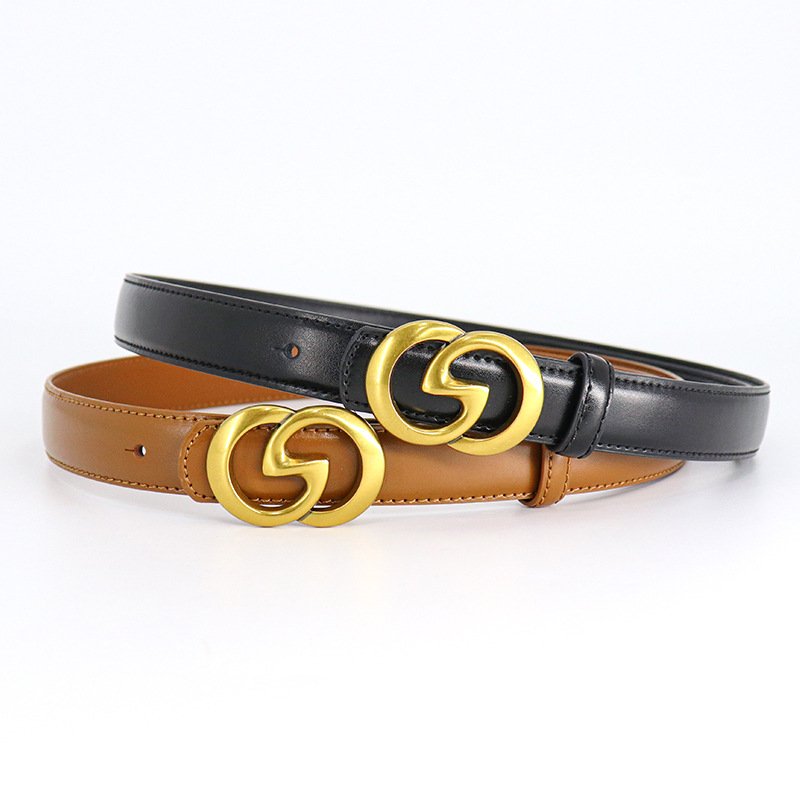 Classic Women Skinny Leather Belt Alloy Pin Buckle Black Thin Belt factory Supply Jeans Dress Skinny Belt wholesale