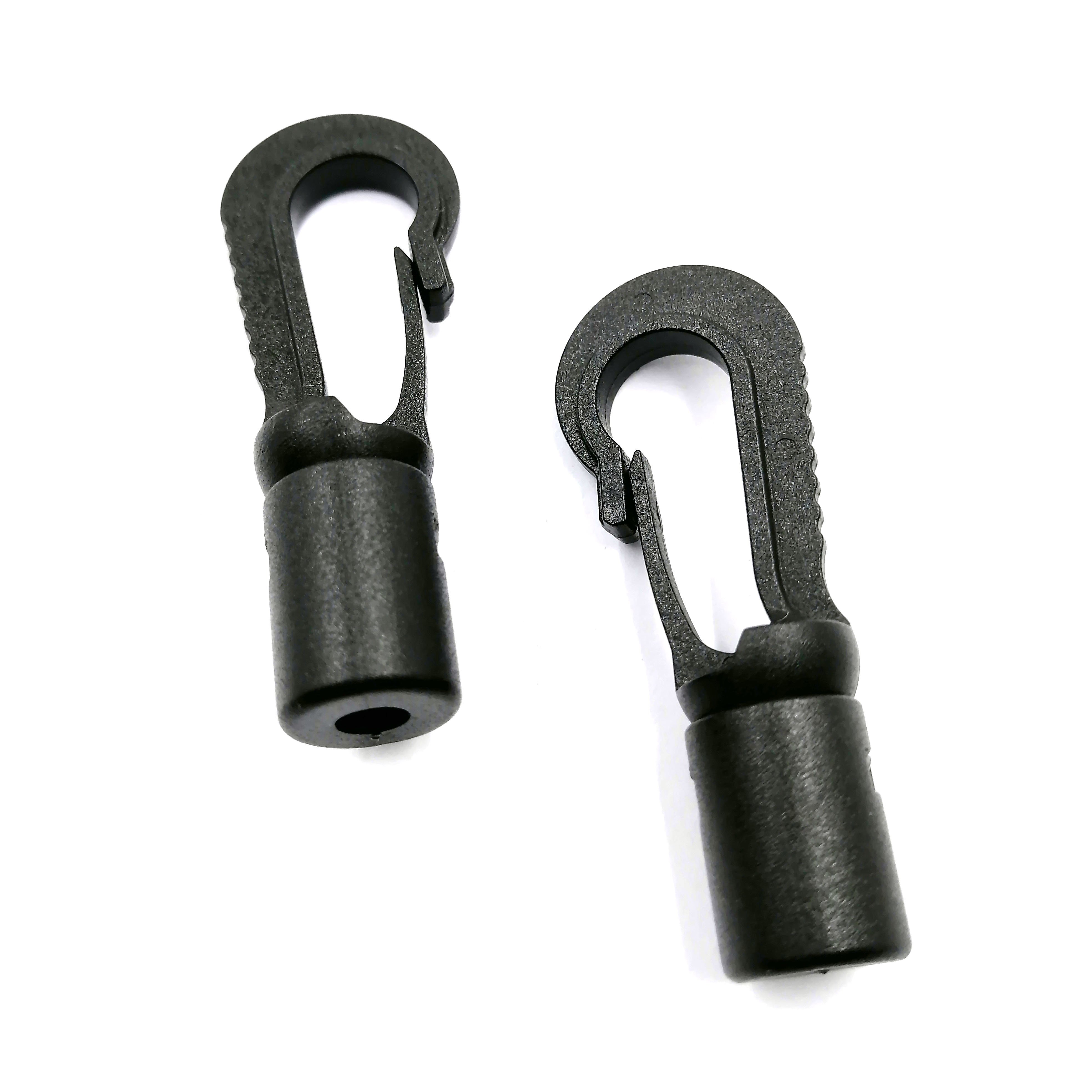 Plastic Hook Buckles Bungee Shock Snap Hook Clip Cord End Rope Lock Hook For Camping Boat Kayak Canoe