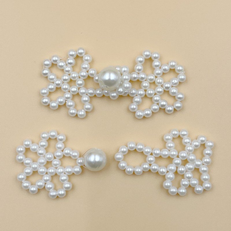 Handmade buckle weaving pearl paired decorative buckle Chinese style accessories DIY string Pearl accessories