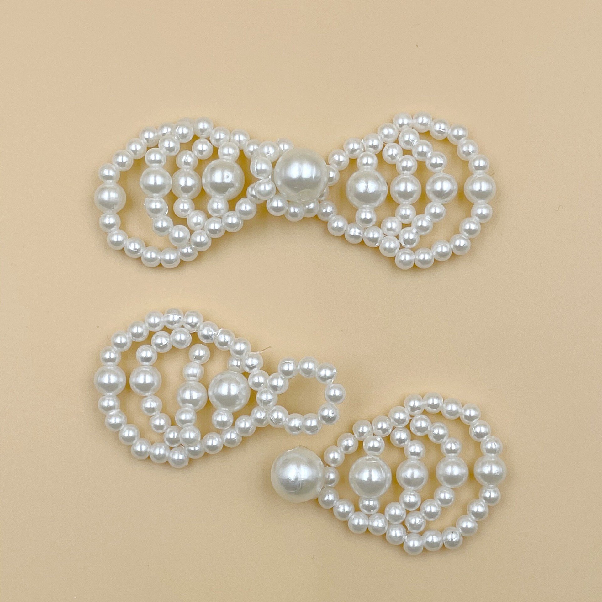 Handmade buckle weaving pearl paired decorative buckle Chinese style accessories DIY string Pearl accessories