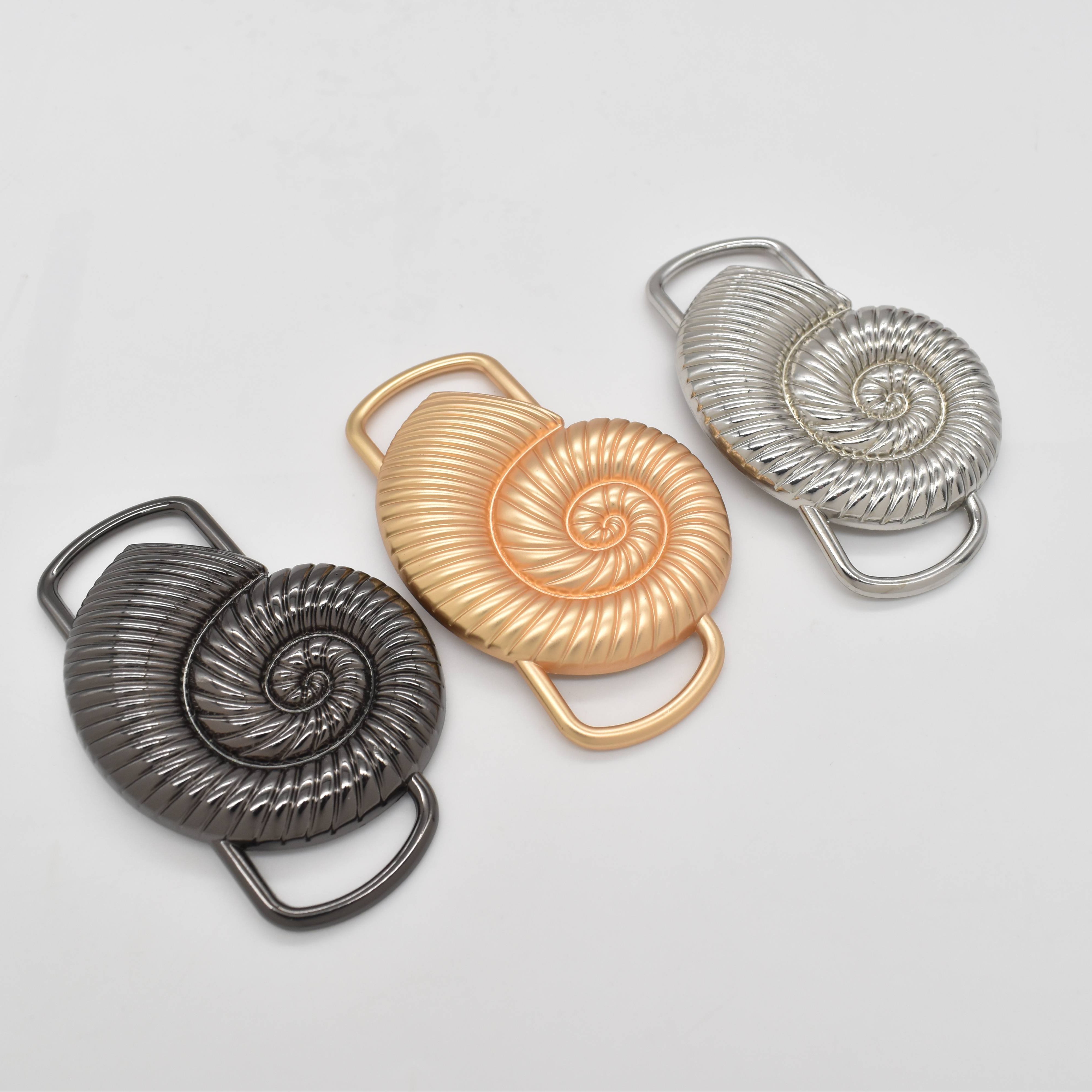 New Arrival Fashion Rust&Saltwater Resistance Metal Shell /Conch Shape Buckle With Bikinic Connector For Swimwear Accessories