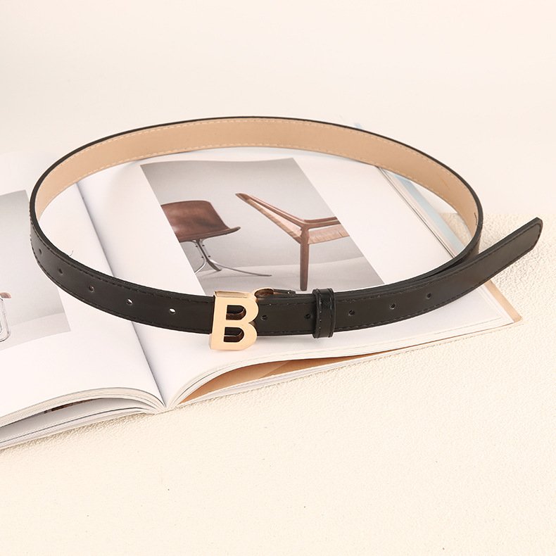 Factory Sale Women Skinny Leather Belt For Jeans-ladies Waist Belt With Gold Buckle For Dress