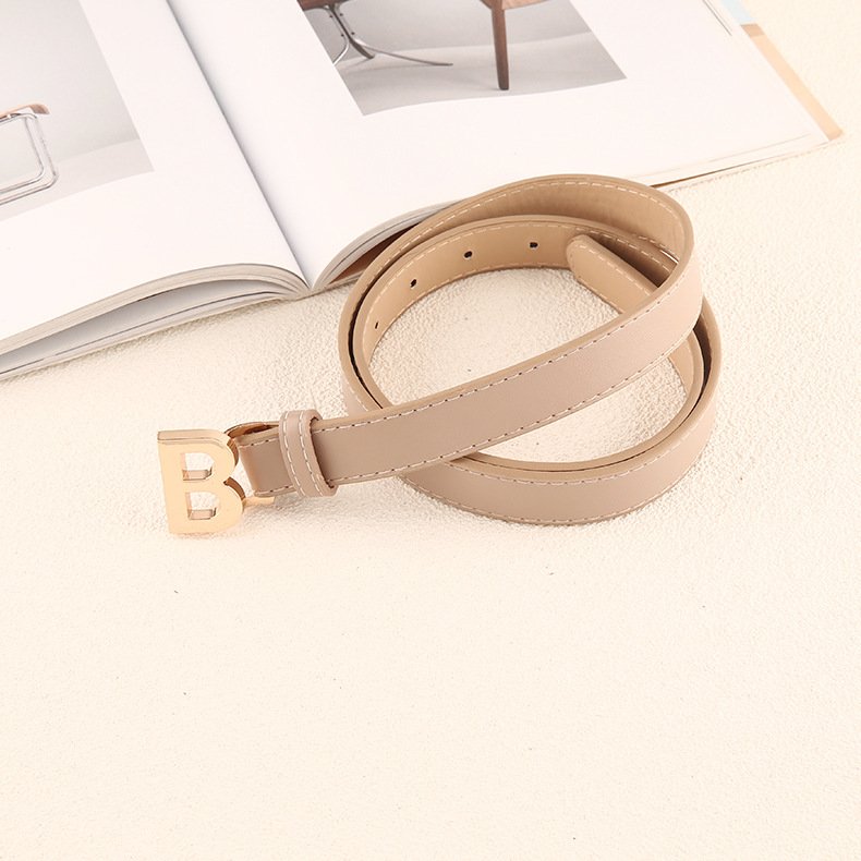 Factory Sale Women Skinny Leather Belt For Jeans-ladies Waist Belt With Gold Buckle For Dress