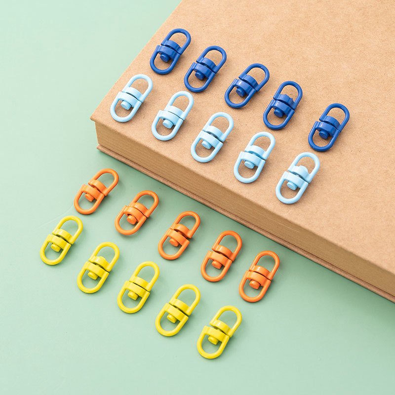 Diy Jewelry Accessories Ziny Alloy Swivel Ring Paint Color Rotary 8-Character Connecting Buckle For Key Chain Pendant