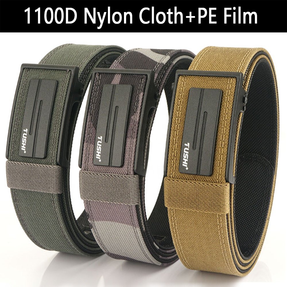 Wholesale Tactical Belt Metal Automatic Buckle Belt Reinforced 1100D Bilayer Nylon Heavy Duty Outdoor EDC Belt Wholesale Factory