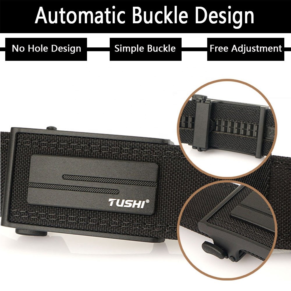 Wholesale Tactical Belt Metal Automatic Buckle Belt Reinforced 1100D Bilayer Nylon Heavy Duty Outdoor EDC Belt Wholesale Factory