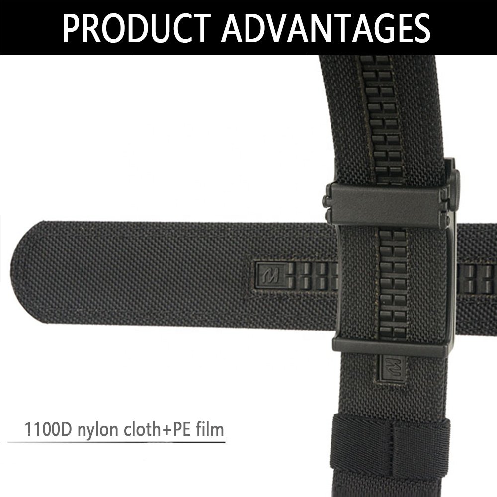 Wholesale Tactical Belt Metal Automatic Buckle Belt Reinforced 1100D Bilayer Nylon Heavy Duty Outdoor EDC Belt Wholesale Factory
