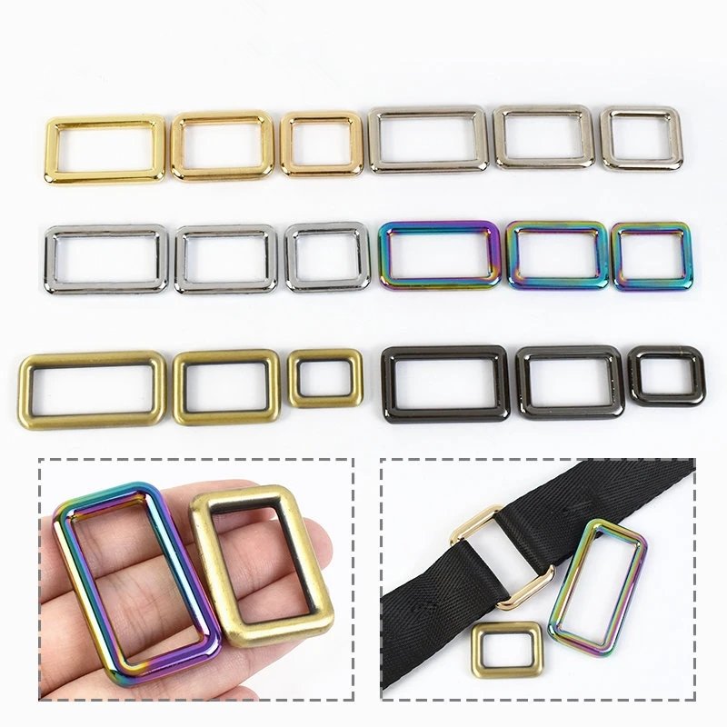 Meetee F1-4 16-50mm Alloy Rectangle Buckle Garment Hardware Accessories Backpack Straps Square Ring Buckles for Bag