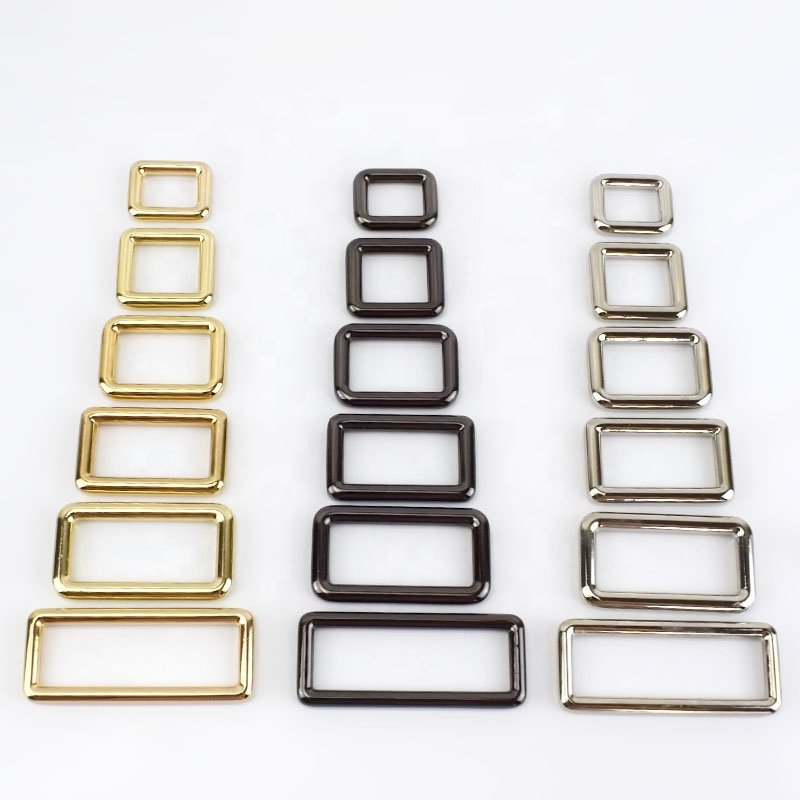 Meetee F1-4 16-50mm Alloy Rectangle Buckle Garment Hardware Accessories Backpack Straps Square Ring Buckles for Bag