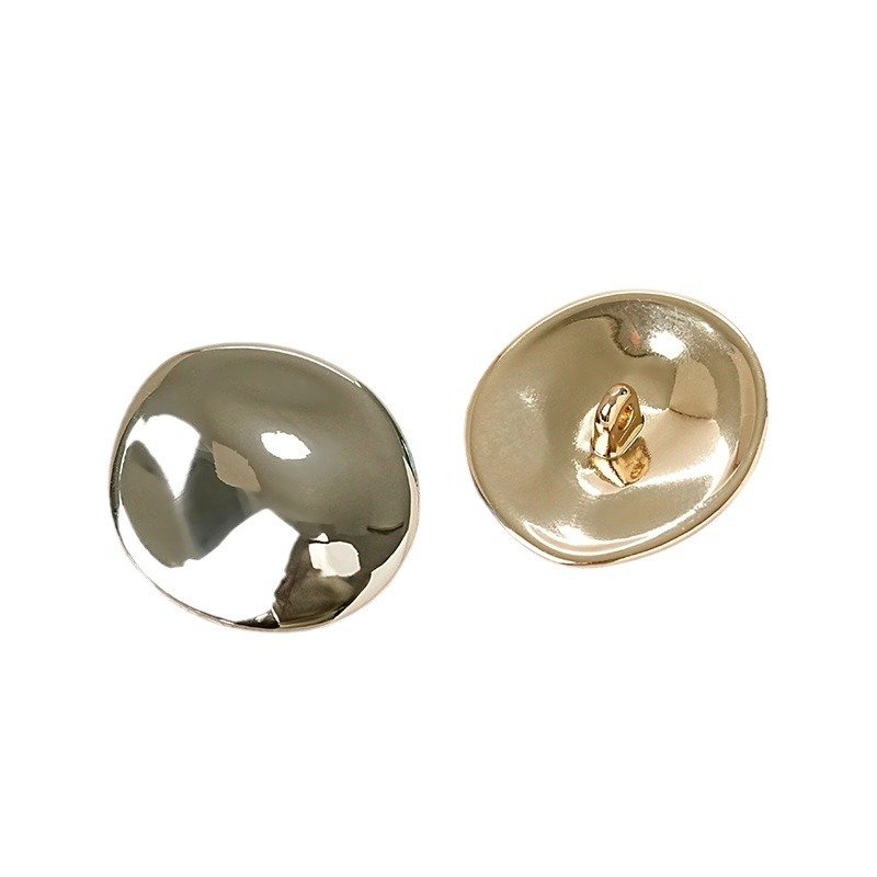 Vintage metal buttons Irregular mirror waist buckle Belt buckle coat Large trench coat decorated with high-grade metal buttons