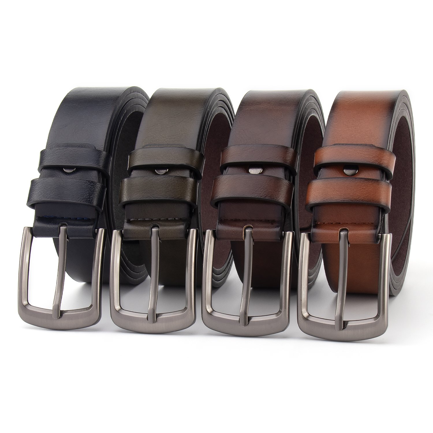 Men's high-end alloy buckle belt factory manufacturing PU leather belt men