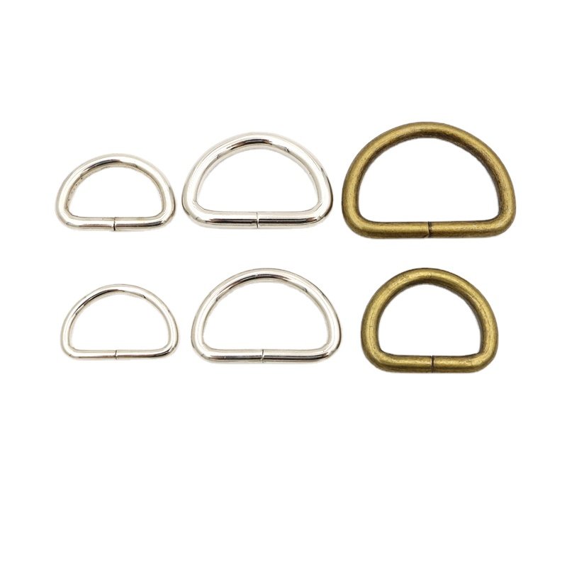 Bag iron buckle hardware factory different size iron metal d rings