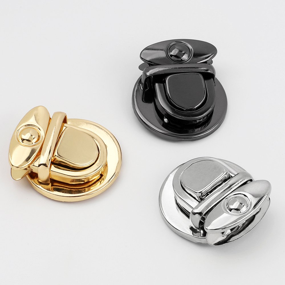 Sizing 23mm & 31mm & 47mm Round Metal Buckle Lock Hardware For Bags Shoulder Handbag DIY Craft Turn Locks Clasp Bag Locks
