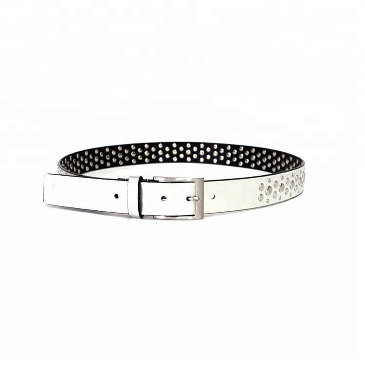 Superior quality western style belt Women's leather belt, Rhinestone and Crystal with metal buckle, slim leather skirt belt