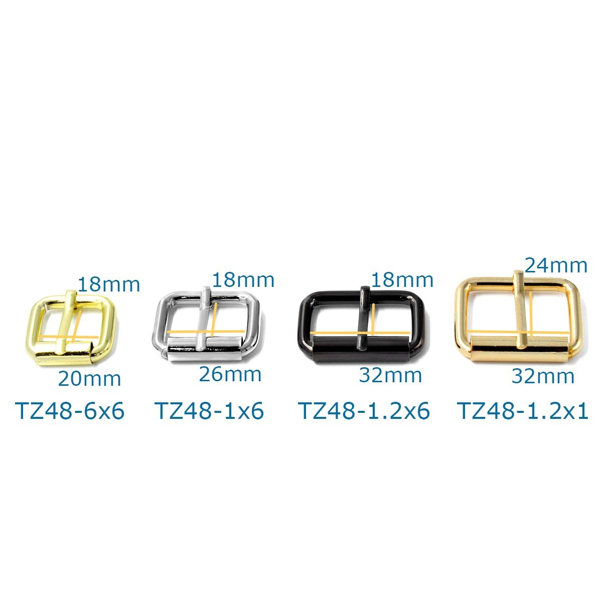 Fashionable Metal Roller Buckle Bag Belt Straps Accessory Lock Pin Clip Square Handbag Hardware Buckle For Leather Fitting