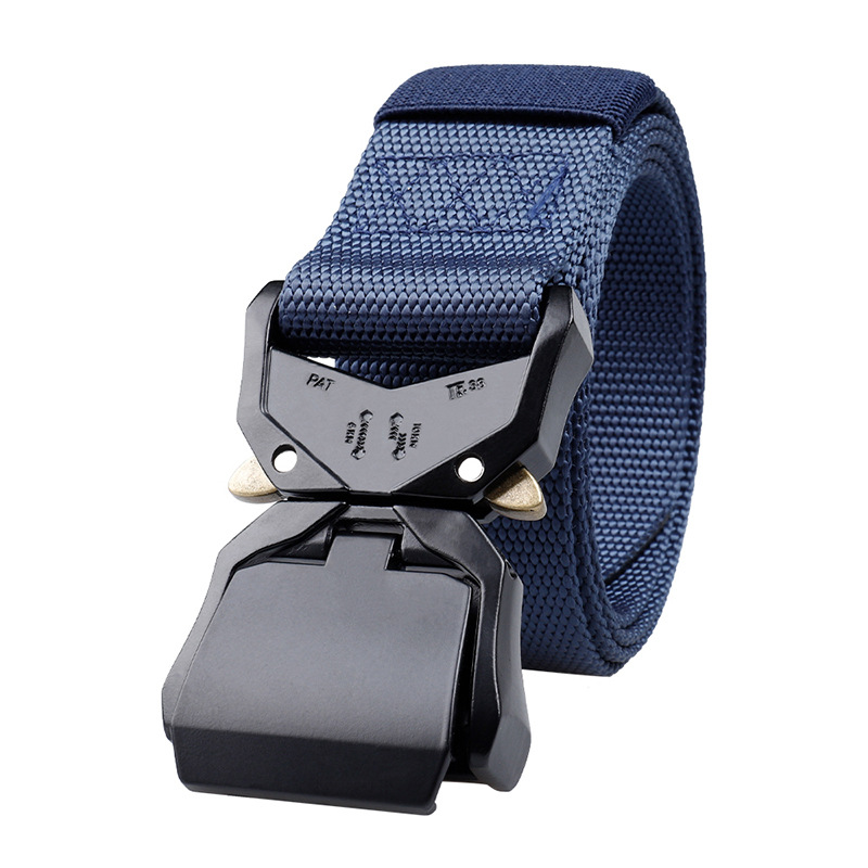 High quality outdoor tactical breathable men's waist nylon mesh canvas fabric belt tactical belt