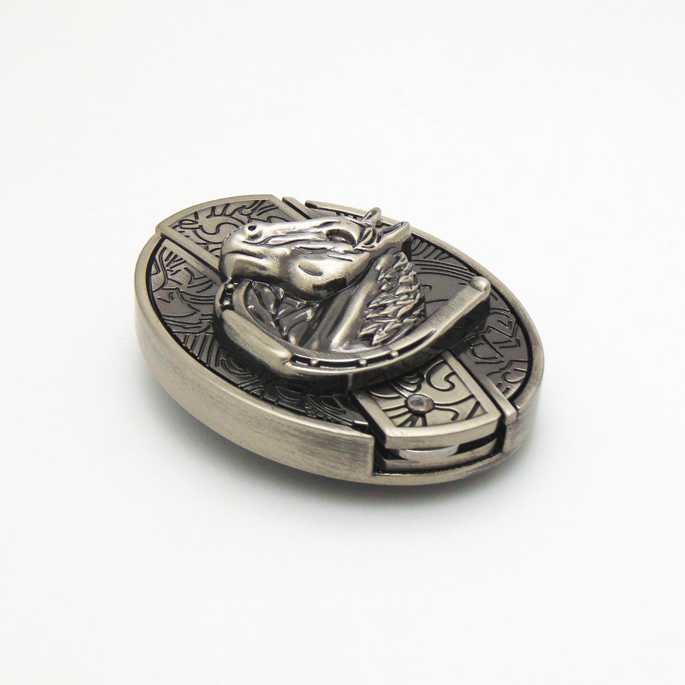 Spot creative horse style hot selling personality smooth buckle steed metal mens belt western buckles for bekts