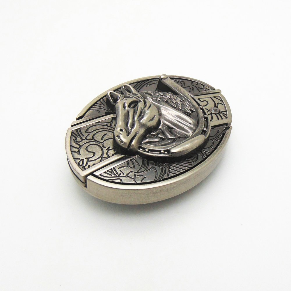 Spot creative horse style hot selling personality smooth buckle steed metal mens belt western buckles for bekts