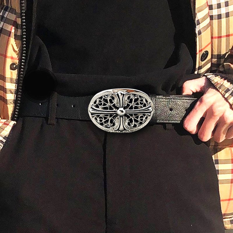 Wholesale (3.8cm wide 105cm long) belt buckle Designer brand custom belt for men