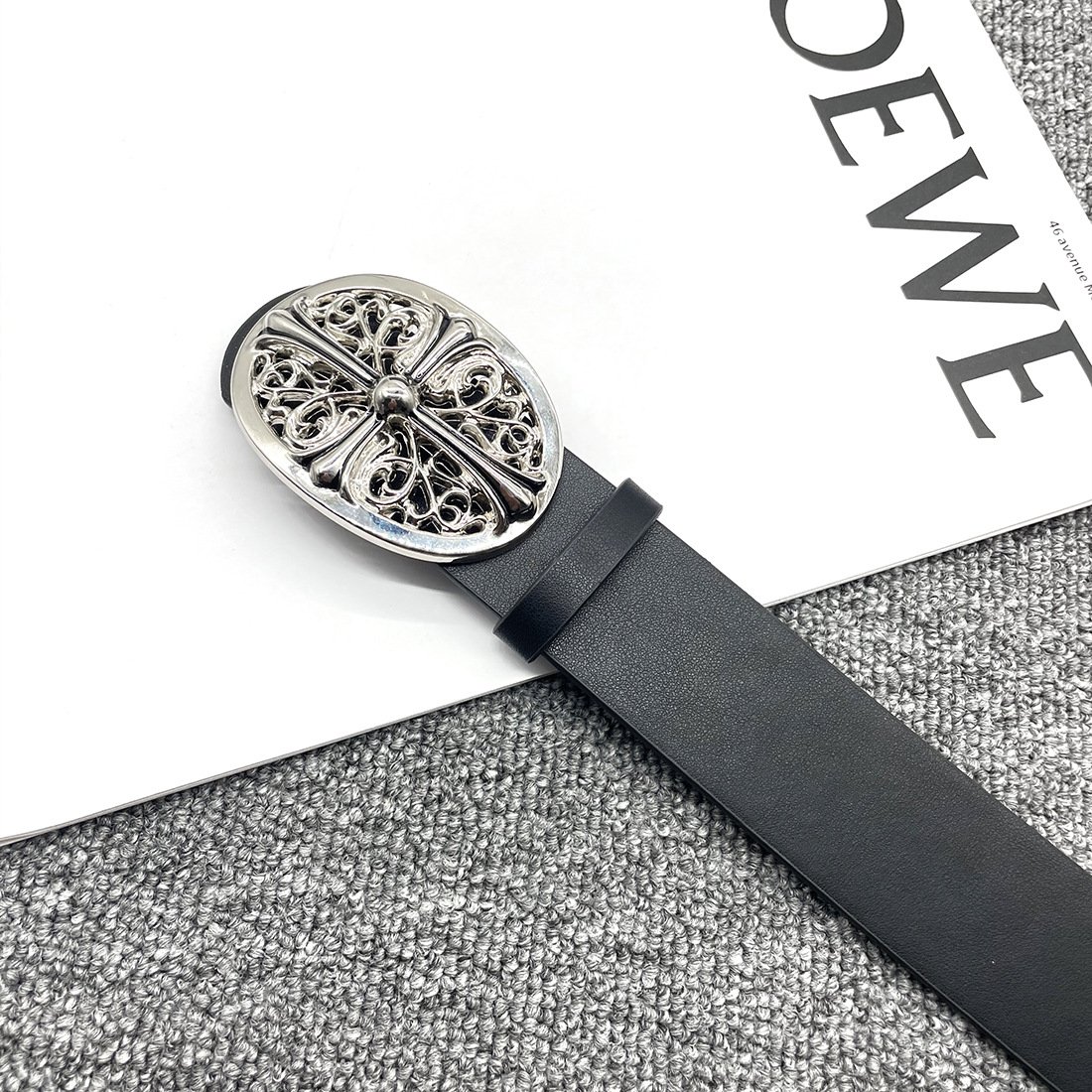 Wholesale (3.8cm wide 105cm long) belt buckle Designer brand custom belt for men