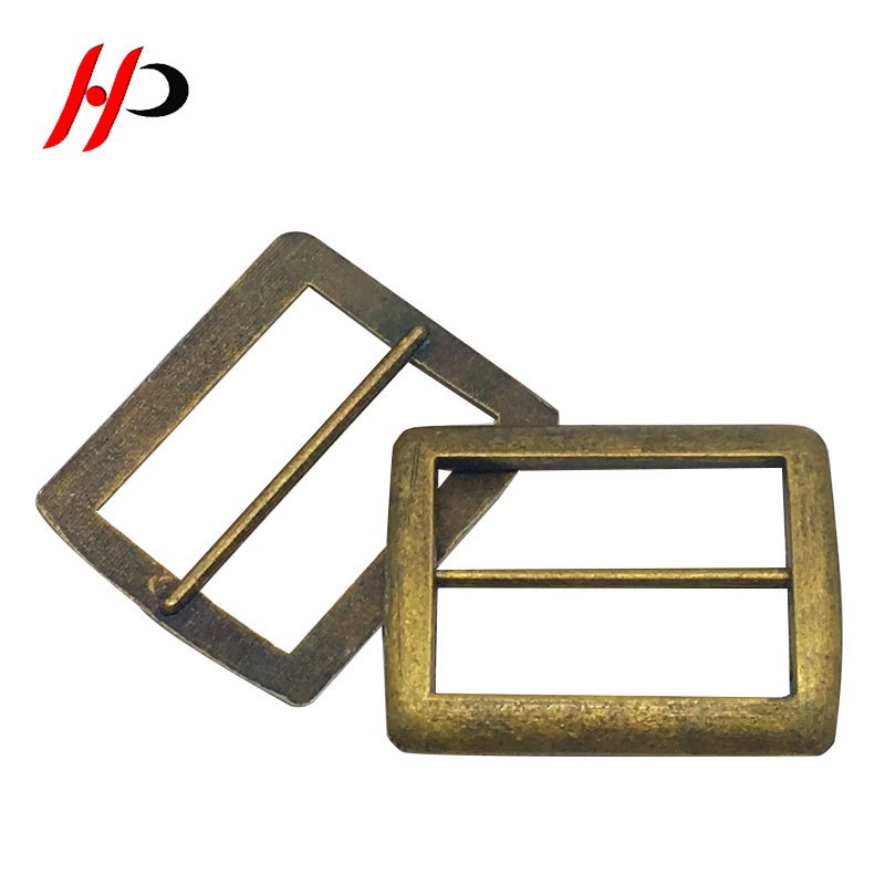 Heavy Duty Rectangular Webbing 2 Inch Brass Adjustable Strap Metal Square Ring Belt Buckle Slide