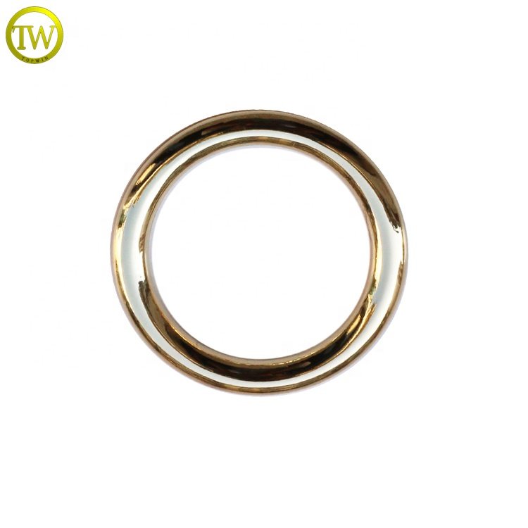 High Quality Handbag Hardware Zinc alloy Round Shape Buckle Gold Plated Metal O Ring For Luggage