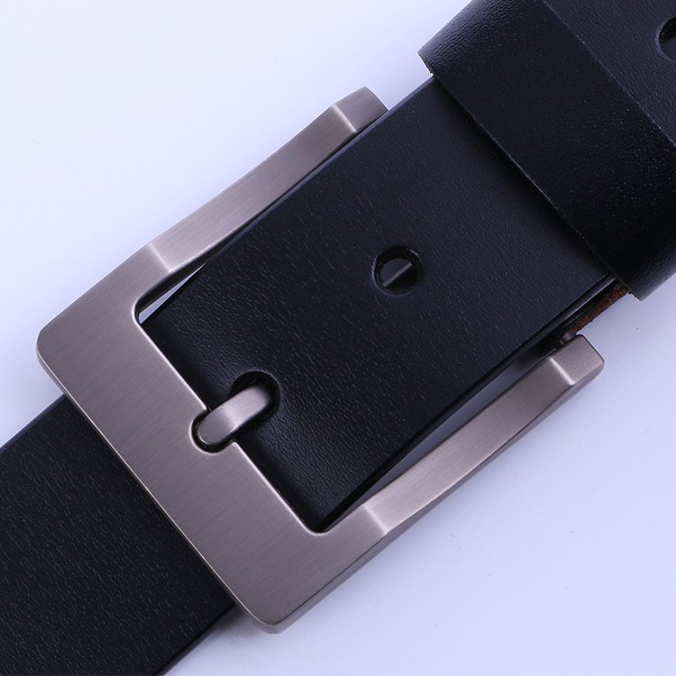 Factory Wholesale Vintage Cowhide Genuine Leather Pin Buckle Men Casual Dress Belt