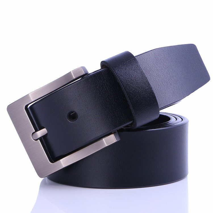 Factory Wholesale Vintage Cowhide Genuine Leather Pin Buckle Men Casual Dress Belt