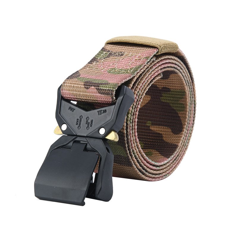Combat Belt Tactical Buckle 50Mm Cotton Quick Release Black Security Multicam Metal Durable Padded